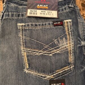Ariat Men's Denim Relaxed Jeans with Contrast Stitching